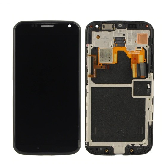 TOUCH+DISPLAY COM FRAME MOTOROLA MOTO X,XT1053,XT1058,XT1060 PRETO